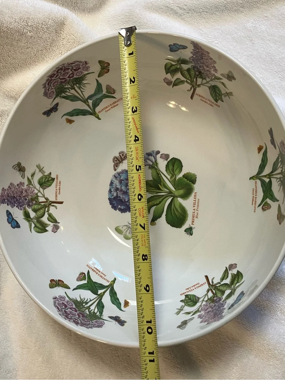 Vintage Portmeirion Botanic Garden Salad Bowl Ceramic 10.5inch diameter